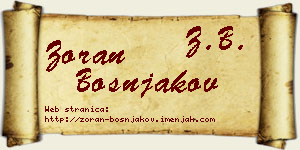 Zoran Bošnjakov vizit kartica